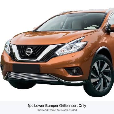 APS - APS Stainless Billet Bumper Grille-Polish for 15-18 Nissan Murano GR14FFC92S
