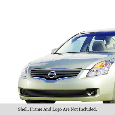 APS - APS Stainless Billet Bumper Grille Black for 07-09 Altima Sedan GR14FFD77J
