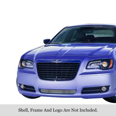 APS - APS Stainless Billet Bumper Grille-Polish for 11-14 Chrysler 300/300C GR18FFC01S