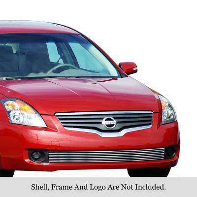 APS - APS Stainless Billet Bumper Grille-Polish for 07-09 Altima Sedan GR14FFD77S