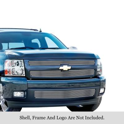 APS - APS Stainless Billet Grille-Polish 07-13 Silverado 1500 GR03FGH62S
