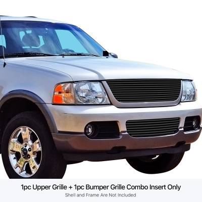 APS - APS Stainless Billet Grille Black 02-05 Ford Explorer 4dr GR06HGI89J