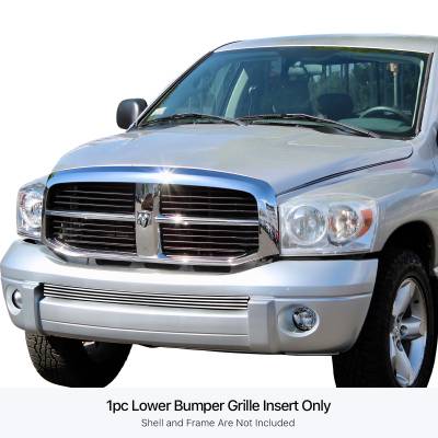 APS - APS Stainless Billet Bumper Grille-Polish for 06-08 Ram 1500 Sport GR04HEC19S
