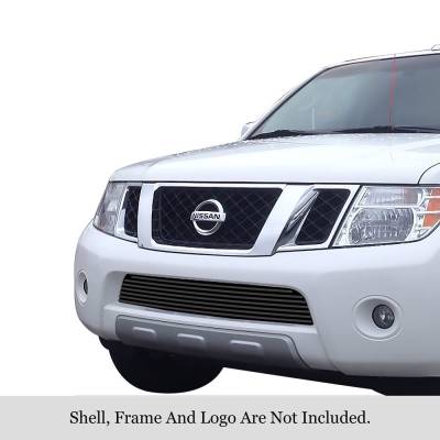 APS - APS Stainless Billet Bumper Grille Black for 08-12 Pathfinder GR14FFE75J