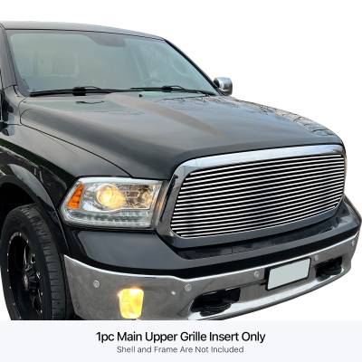 APS - APS Stainless Billet Grille-Polish for 13-18 Ram 1500 GR04HEI86S