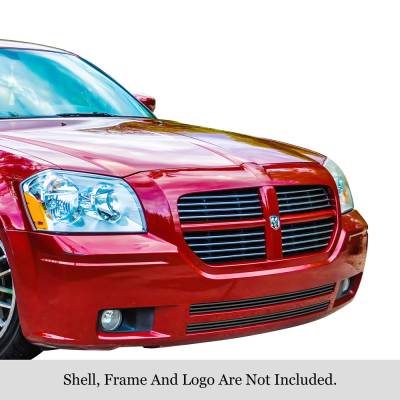 APS - APS Stainless Billet Bumper Grille Black for 05-07 Dodge Magnum GR04HEJ36J