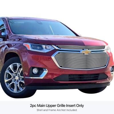 APS - APS Stainless Billet Grille-Polish 18-21 Chevrolet Traverse GR03FEA93S
