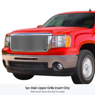 APS - APS Stainless Billet Grille-Polish 07-13 GMC Sierra 1500/HD GR07FFD75S
