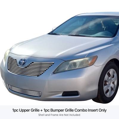APS - APS Stainless Billet Grille-Polish for 07-09 Toyota Camry GR20HGH40S