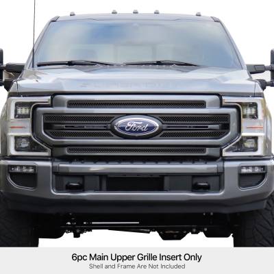 APS - APS Wire Mesh Grille Black 20-22 Ford Super Duty Lariat GR06GEJ80H