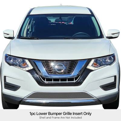 APS - APS Wire Mesh Bumper Grille-Polish for 17-20 Nissan Rogue GR14GEE73T