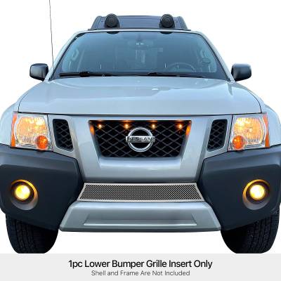 APS - APS Wire Mesh Bumper Grille-Polish for 09-12 Nissan Xterra GR14GEE75T