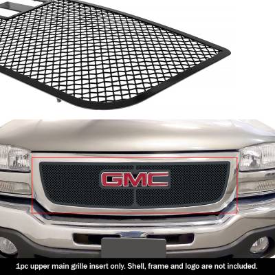 APS - APS Wire Mesh Grille Black 03-06 GMC Sierra 1500/HD GR07GEG71H