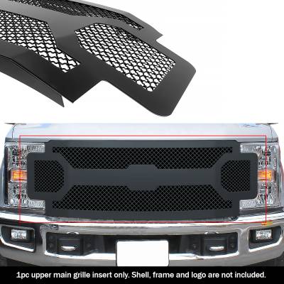 APS - APS Wire Mesh Grille Black 17-19 Ford Super Duty GR06GFC63K