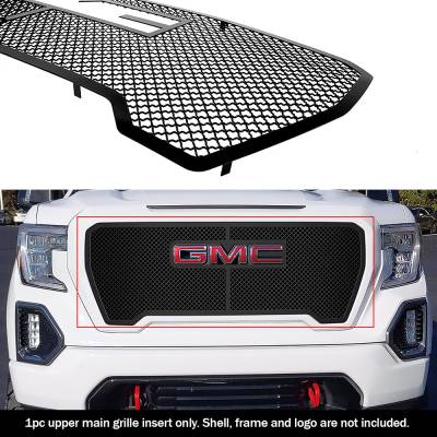 APS - APS Wire Mesh Grille Black 19-21 GMC Sierra 1500 SLT/AT4 GR07GEJ34K