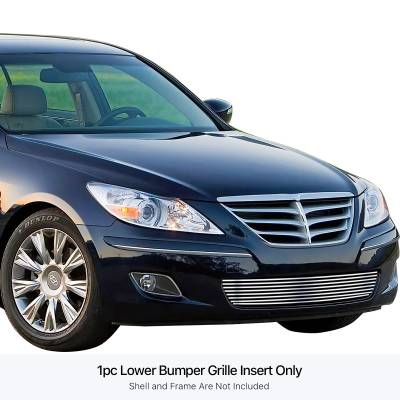 APS - APS Stainless Billet Bumper Grille-Polish for 09-11 Genesis Sedan GR25FFF88S