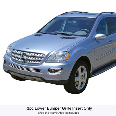 APS - APS Stainless Billet Bumper Grille-Polish for 06-08 Mercedes ML350 GR26FEE12S