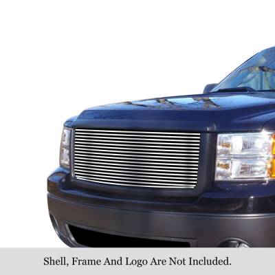 APS - APS Stainless Billet Grille-Polish 07-13 GMC Sierra 1500 GR07HEB64S