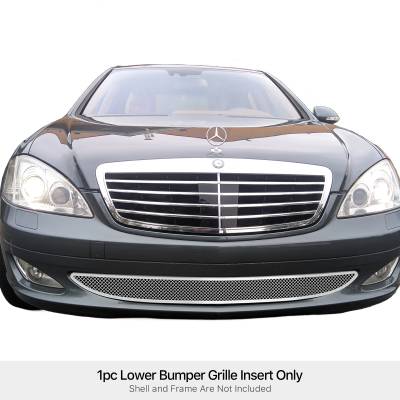 APS - APS Wire Mesh Bumper Grille-Polish for 07-09 Mercedes S450/S550 GR26GEE19T