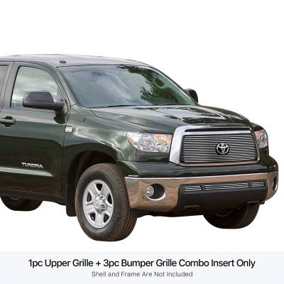 APS - APS Stainless Billet Grille-Polish for 10-13 Toyota Tundra GR20FAJ08S
