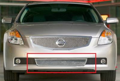 APS - APS Wire Mesh Bumper Grille-Polish for 07-09 Altima Coupe GR14GFE67T