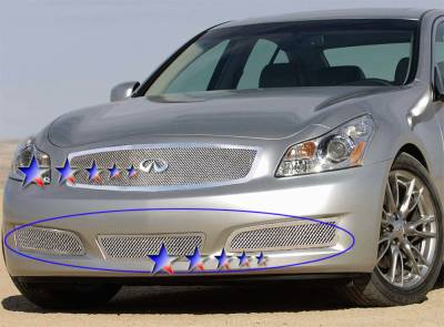 APS - APS Wire Mesh Bumper Grille-Polish for 07-08 G35 Sedan GR14GFE84T