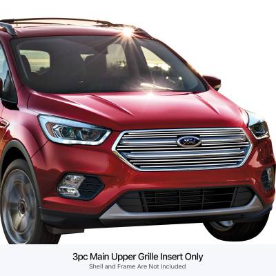 APS - APS Stainless Billet Grille-Polish 17-19 Ford Escape GR06FEB87S