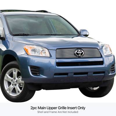APS - APS Stainless Billet Grille-Polish for 09-12 Toyota RAV4 GR20FEE78S
