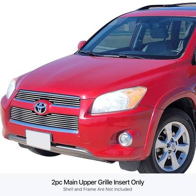APS - APS Stainless Billet Grille-Polish for 09-12 Toyota RAV4 Limited GR20FEE79S