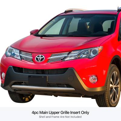 APS - APS Stainless Billet Grille-Polish for 13-15 Toyota RAV4 GR20FEE81S