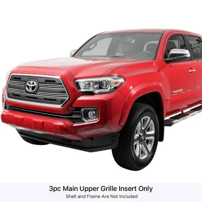 APS - APS Stainless Billet Grille-Polish for 16-19 Toyota Tacoma GR20FFC29S