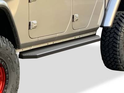 APS - APS H-Series Running Boards Black for 20-25 Jeep Gladiator JT IB10RAA5H