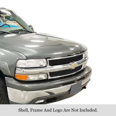 APS - APS Stainless Billet Grille Black 01-02 Silverado 2500/3500 GR03HEC26J