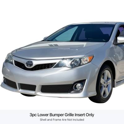 APS - APS Stainless Billet Bumper Grille Black for 12-14 Toyota Camry SE GR20FFI34J