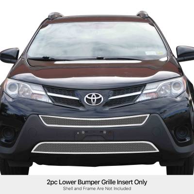 APS - APS Wire Mesh Bumper Grille-Polish for 13-15 Toyota RAV4 GR20GEE82T