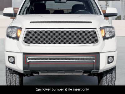 APS - APS Wire Mesh Bumper Grille-Polish for 14-21 Toyota Tundra GR20GEI88T