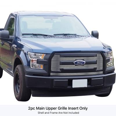 APS - APS Stainless Billet Grille-Polish 15-17 Ford F150 XL GR06FFC11S