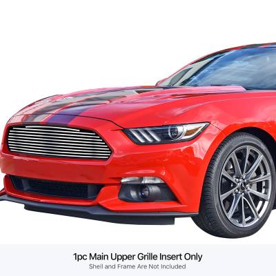 APS - APS Stainless Billet Grille-Polish 15-17 Ford Mustang GT GR06FFD04S