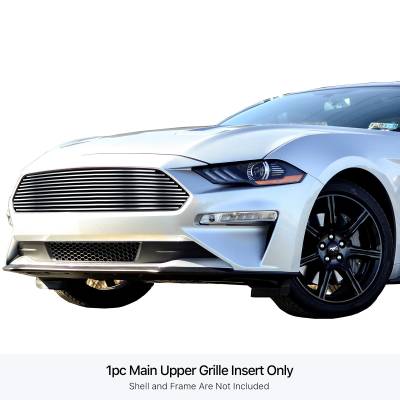 APS - APS Stainless Billet Grille-Polish 18-22 Ford Mustang GT GR06FFD08S