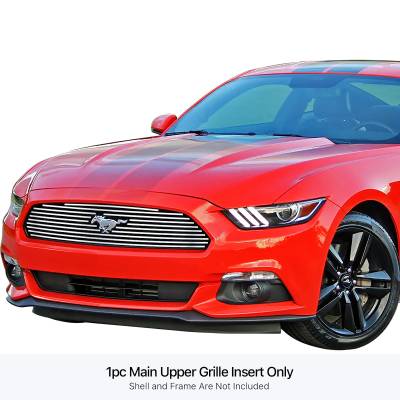 APS - APS Stainless Billet Grille-Polish 15-17 Ford Mustang V6 GR06FFD45S