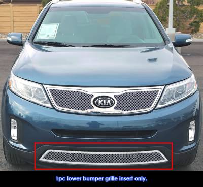 APS - APS Wire Mesh Bumper Grille-Polish for 14-15 Kia Sorento SX GR11GEI60T