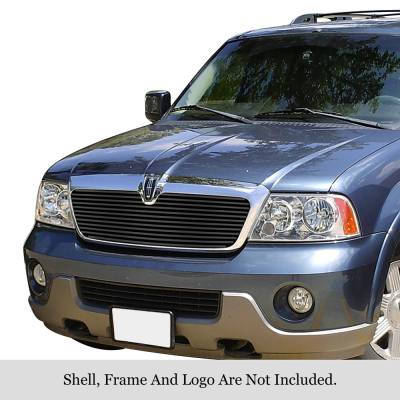 APS - APS Stainless Billet Grille Black 03-04 Lincoln Navigator GR12HEC76J