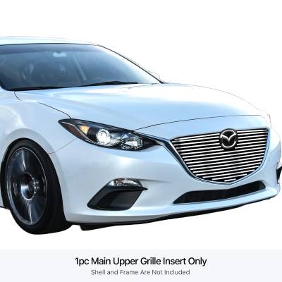 APS - APS Stainless Billet Grille-Polish 14-16 Mazda 3 GR13FEI70S
