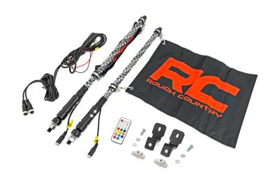 Rough Country Suspension Systems - Rough Country 24" LED Whip Lights w/Mounts for Can-AM Defender/Segway 93200