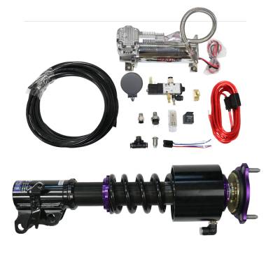 D2 Racing - D2 Racing D-BM-70-VACF-20+D2-ACK03 RS Coilovers w/Front Air Cups + Gold Tankless