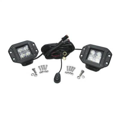 Southern Truck - Southern Truck 79910K 3.0" Square Flush Mount Cree Flood Beam LED Lights Pair Ch