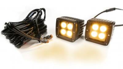 Southern Truck - Southern Truck 77916K 2.0" Square Cube Cree LED Lights Pair Black Series White/A