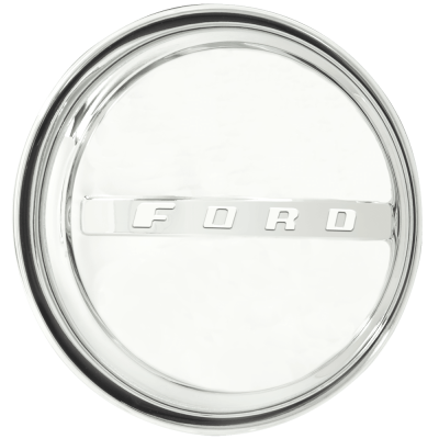 Wheel Vintiques - Wheel Vintiques 2011 8.25" 47-48 Ford Script Stainless Cap