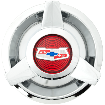 Wheel Vintiques - Wheel Vintiques 1038-CHEV 6" Chevy 3-Bar Chrome Cap