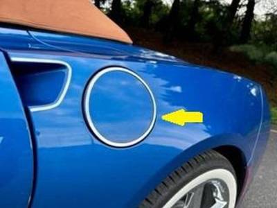 Quality Automotive Accessories - QAA GC54115 1Pc Stainless Gas Cap Door Trim for 2014-2019 Chevrolet Corvette C7